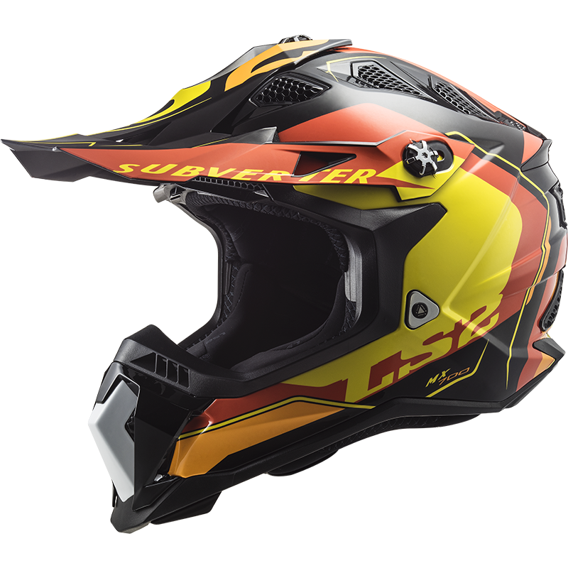 LS2 MX470 SUBVERTER EVO ARCHED BLACK YELLOW RED