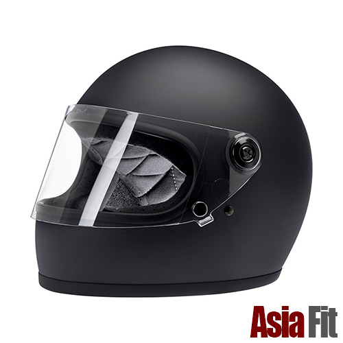 빌트웰 헬멧 그링고S 아시아핏 플랫 블랙 BILTWELL GRINGO S ASIA FIT FLAT BLACK 클래식 오토바이 바이크 할리 슈퍼커브