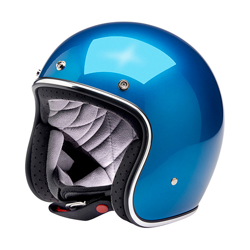 빌트웰 헬멧 보난자 메탈릭 퍼시픽 블루 BILTWELL BONANZA METALLIC PACIFIC BLUE 클래식 오토바이 오픈페이스 바이크 할리 슈퍼커브