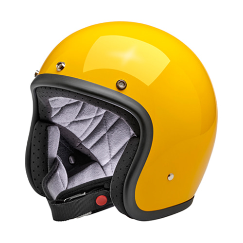 빌트웰 헬멧 보난자 세이프티 옐로우 BILTWELL BONANZA SAFE-T YELLOW 클래식 오토바이 오픈페이스 바이크 할리 슈퍼커브
