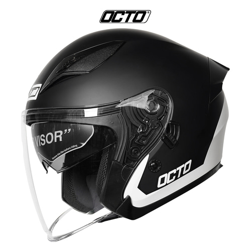 옥토 OCTO BOOST WHITE 부스트 오픈페이스 이너바이져 내장 세나 경량 헬멧 내피분리 배달대행