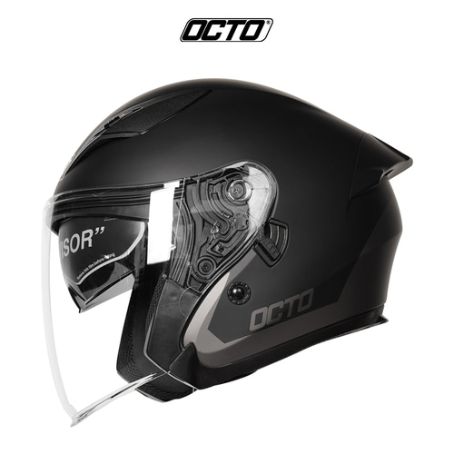 옥토 OCTO BOOST BLACK 부스트 오픈페이스 이너바이져 내장 세나 경량 헬멧 내피분리 배달대행