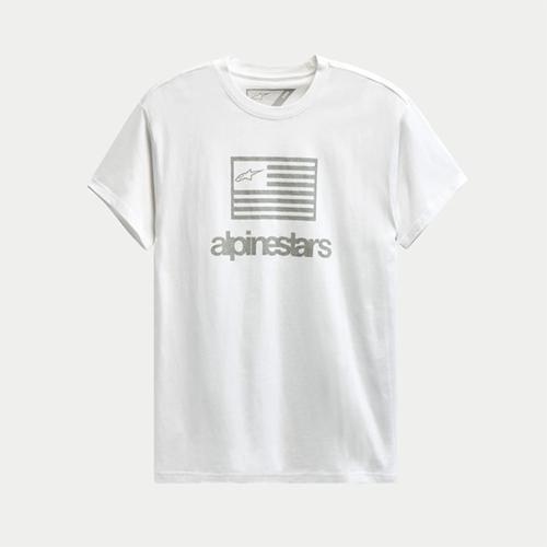 알파인스타 티셔츠 캐주얼 오토바이 바이크 FLAG TEE - WHT