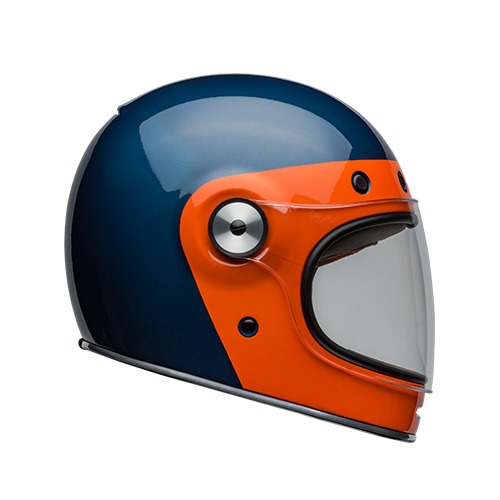 BELL 불릿 베이더 다크블루/오렌지 오토바이 클래식 풀페이스 헬멧