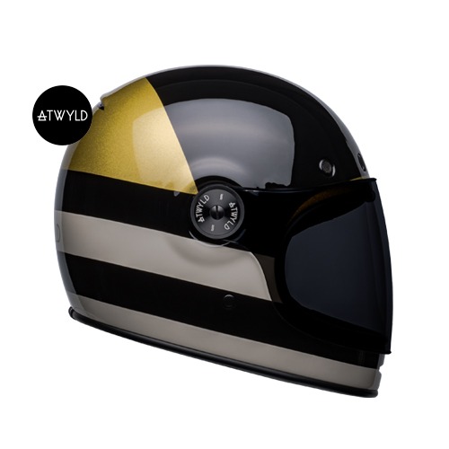 BELL 불릿 SE 앳와일드 블랙/골드 오토바이 클래식 풀페이스 헬멧