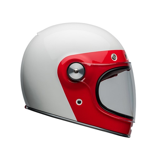 BELL 불릿 베이더 화이트/레드 오토바이 클래식 풀페이스 헬멧