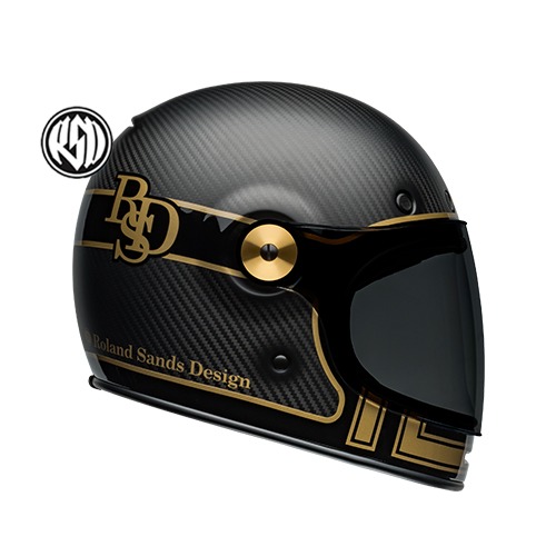 BELL 불릿 카본 RSD 플레이어 매트/글로스 블랙/골드 오토바이 클래식 풀페이스 헬멧