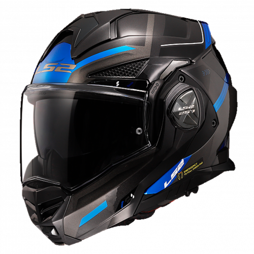 LS2 오토바이 시스템 모듈러 헬멧 FF901 ADVANT X SPECTRUM BLACK TITAN.BLUE