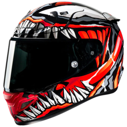 홍진 알파 12 멕시마이즈 베놈 마블 RPHA 12 MAXIMIZED VENOM MARVEL MC1SF HJC 오토바이 풀페이스 헬멧