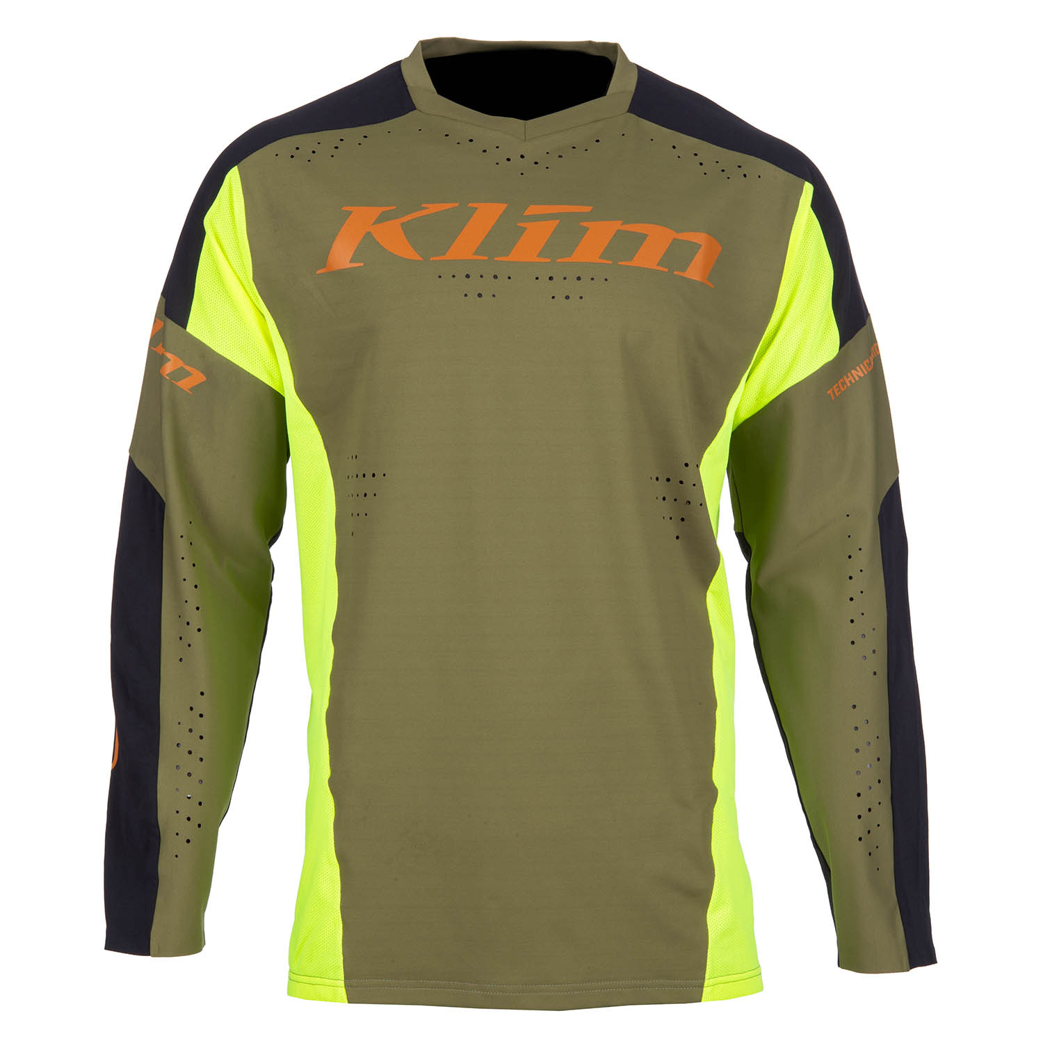 클라임 저지 KLIM XC 프로 오토바이 상의 티셔츠 hi-vis-winter-moss